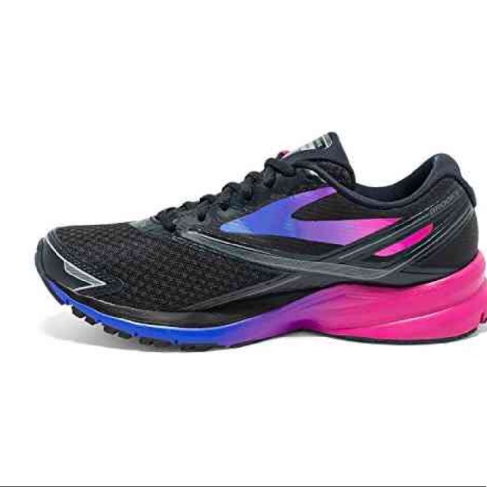 Brooks launch 4 black/pink/blue running shoes